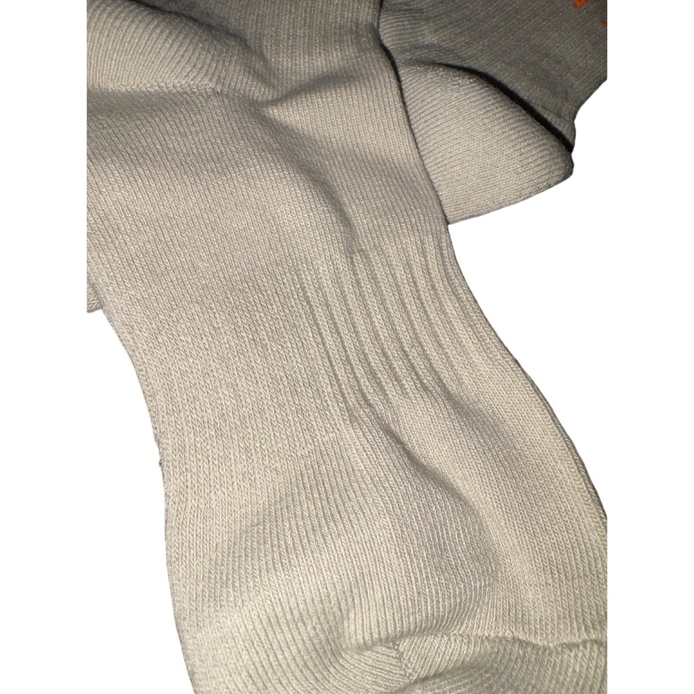 Gallery Dept Beige Woven Socks Orange Logo Crew Womens Small 4-6.5 One Pair NWOT - Picture 3 of 3